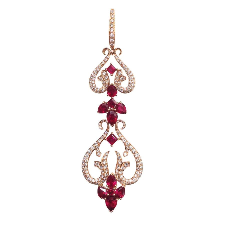 Belle Epoque Chandelier Convertible Long Earrings set with white Diamond pavé (2.80ct) and Ruby centre stones (9.08ct) in 18ct rose Gold.

Built on a foundation of 40 years of technical excellence, where Webster began his apprenticeship at the age