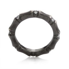 Stephen Webster Bones 18 Karat White Gold Diamond Band Ring