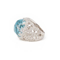 Stephen Webster Borneo Lipstick 18ct White Gold Crystal Haze and Diamond Ring