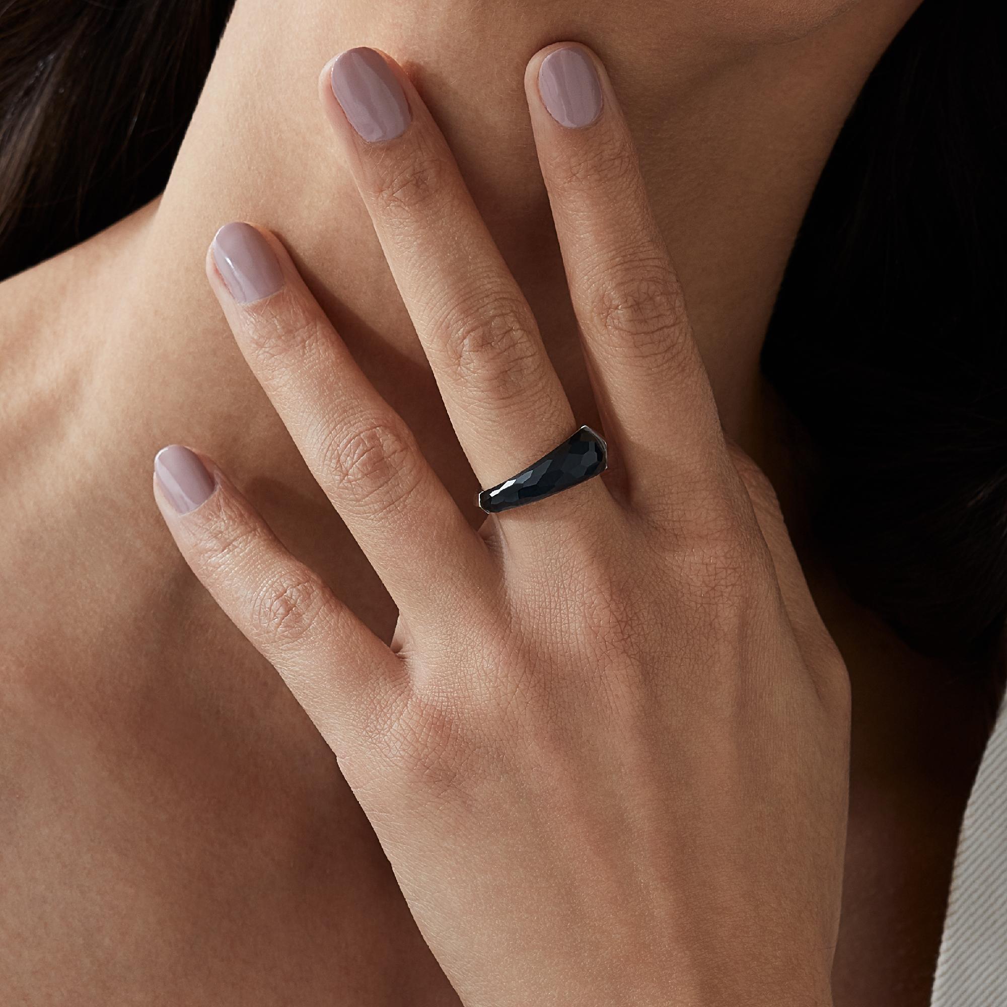 For Sale:  Stephen Webster CH₂ Falcon's Eye Crystal Haze and White Gold Shard Stack Ring 2