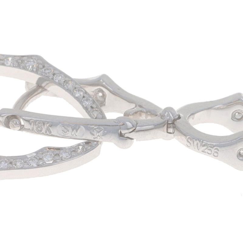 Donna Stephen Webster Orecchini pendenti con diamanti a spina in oro bianco 18k 1,02ctw in vendita