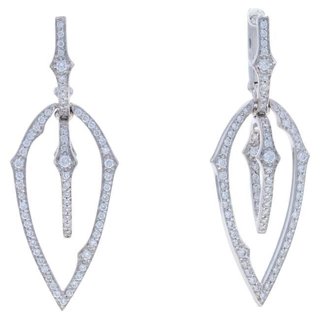 Stephen Webster Orecchini pendenti con diamanti a spina in oro bianco 18k 1,02ctw in vendita