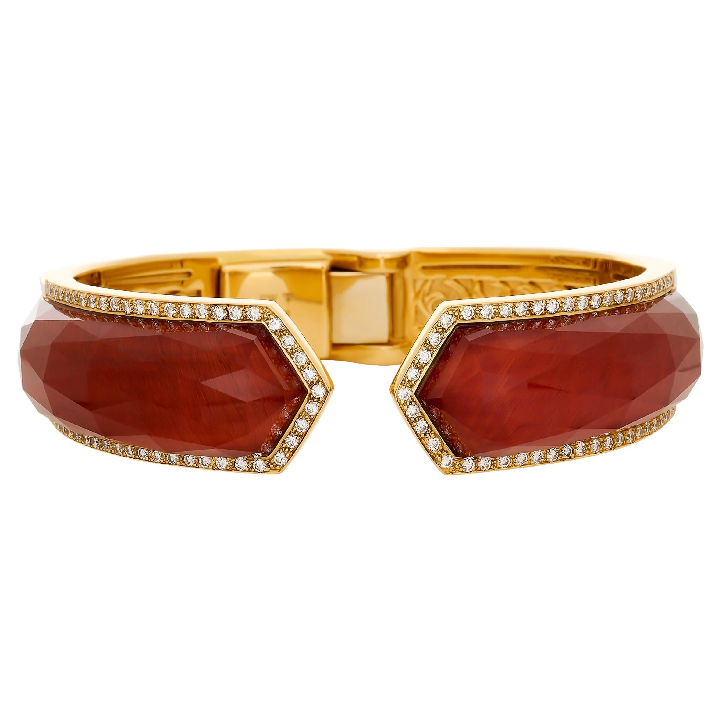 Stephen Webster Bracciale con quarzo corallino e diamanti Haze