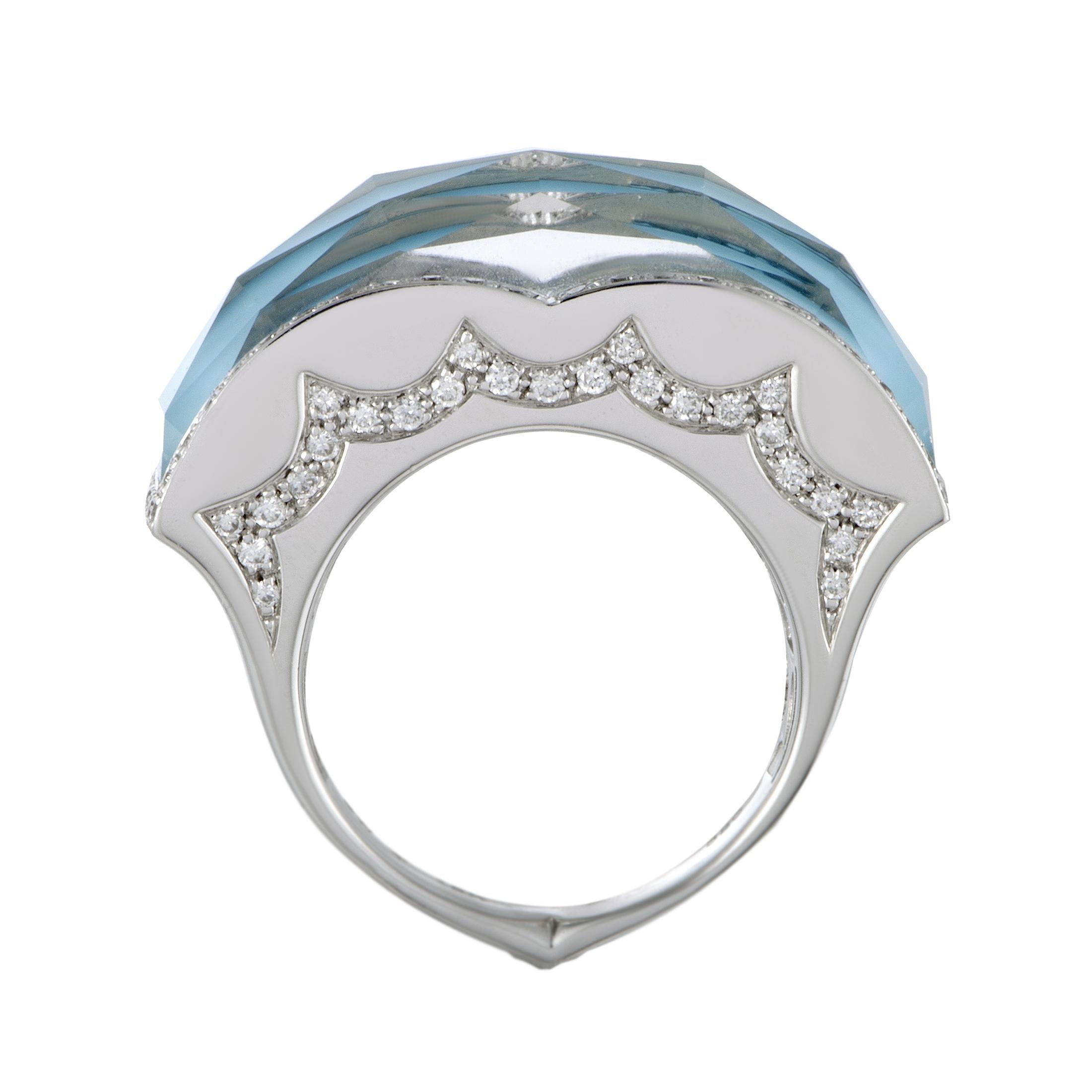 Exceptionally elegant, tastefully designed, and exquisitely executed, this magnificent “Crystal Haze” ring from Stephen Webster is a remarkable expression of the famous brand’s renowned expertise and enticing style, creating a fantastically
