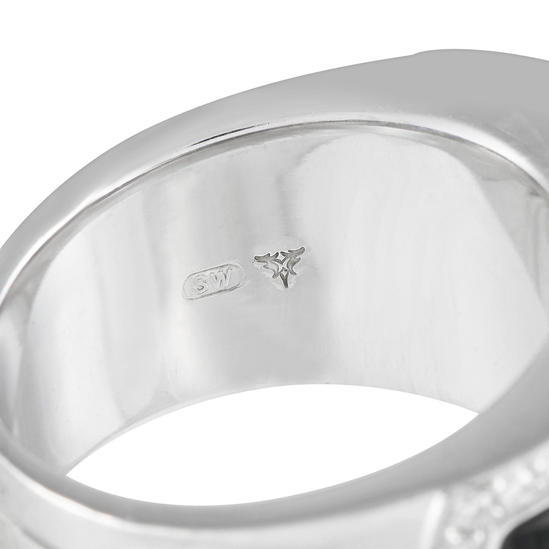 Stephen Webster Crystal Haze 18K White Gold 0.60ct Diamond and Crystal Ring In Excellent Condition For Sale In Southampton, PA