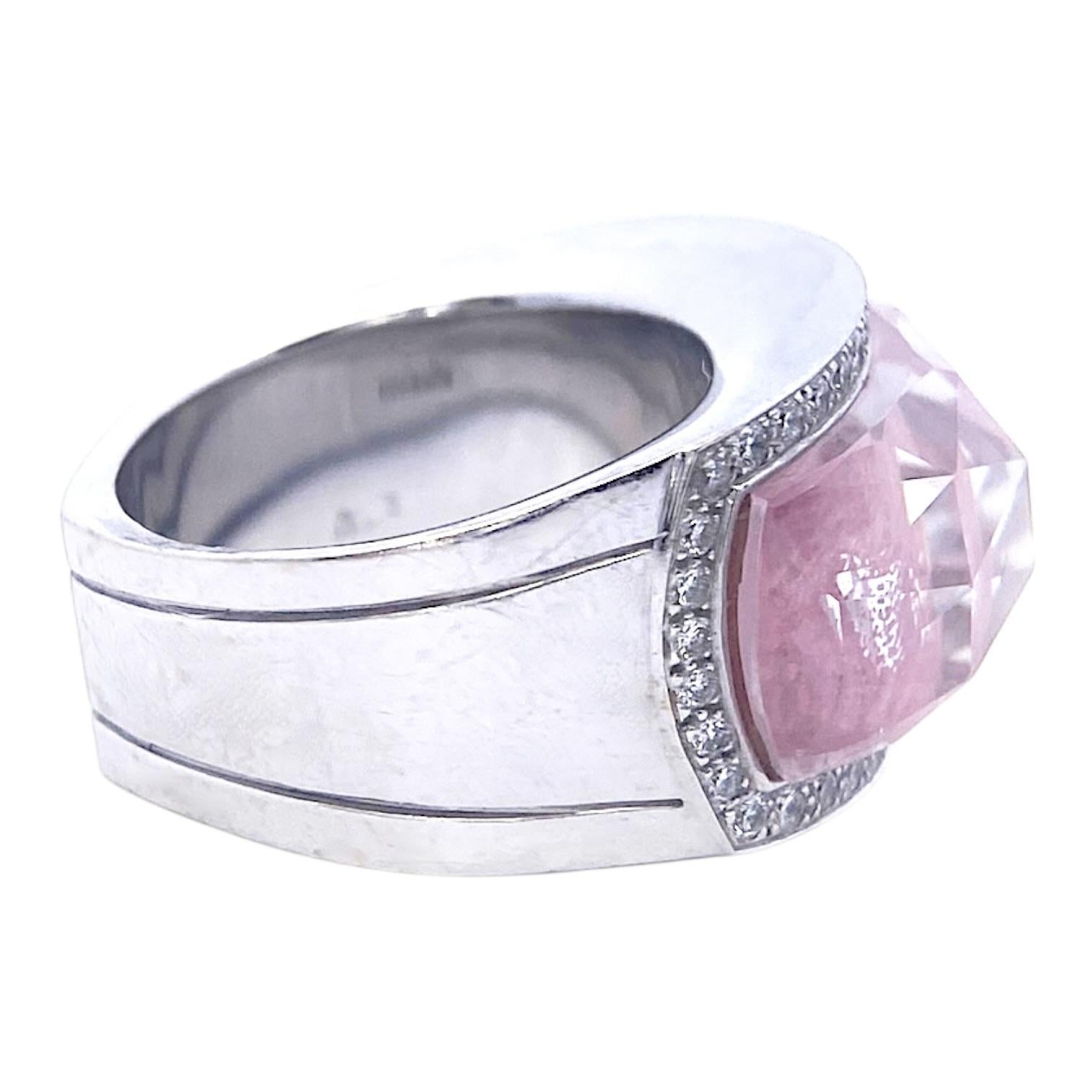 Contemporain Stephen Webster Bague en or blanc 18 carats avec diamants Crystal Haze en vente