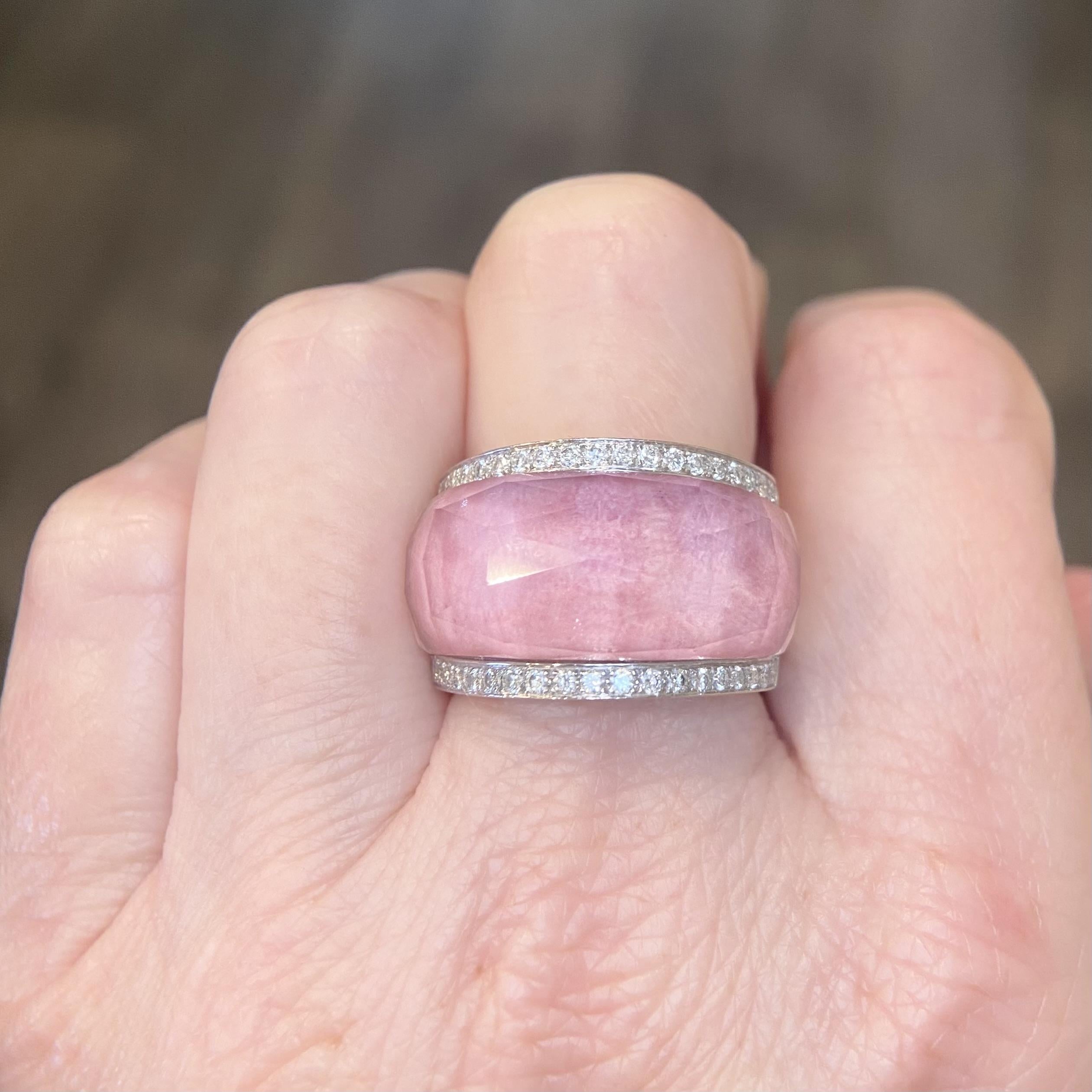 Stephen Webster Bague en or blanc 18 carats avec diamants Crystal Haze en vente 1