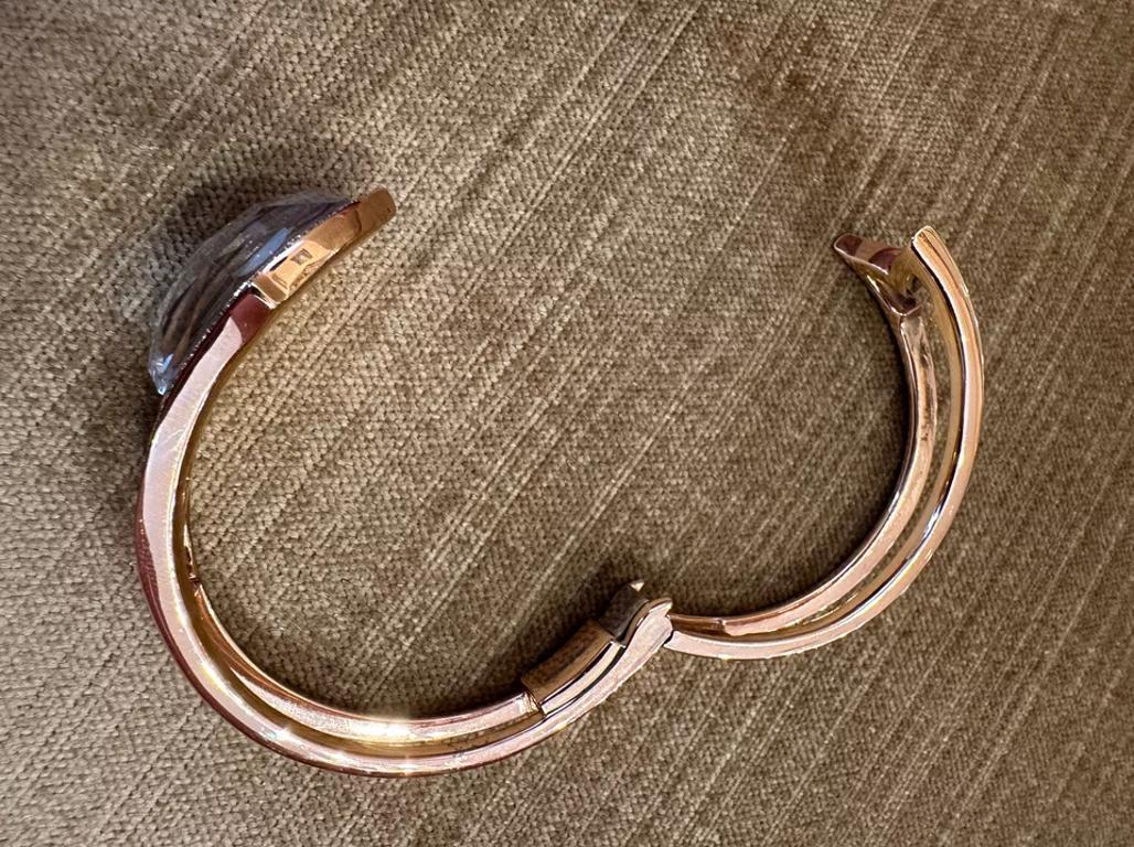 Stephen Webster Crystal Haze & Diamond Cuff Bracelet 18K Rose Gold For Sale 2