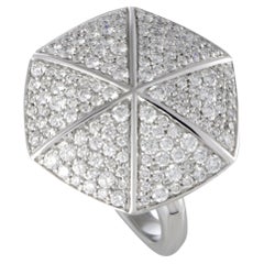 Stephen Webster Deco 18 Karat White Gold Full Diamond Pave Hexagon Ring