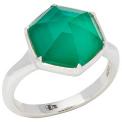 Stephen Webster Deco Haze 18 Carat White Gold Green Agarte Quartz Ring