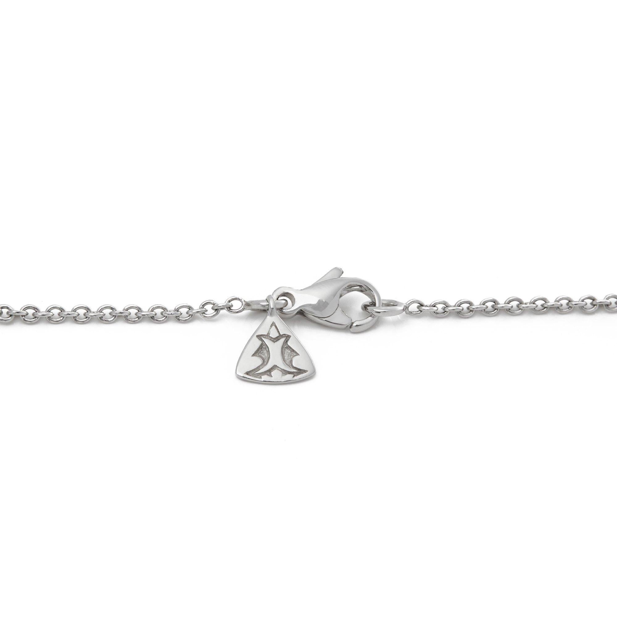 Women's Stephen Webster Deco Haze 18ct White Gold Ruby Quartz and Black Diamond Pendant For Sale