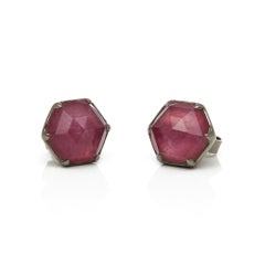 Stephen Webster Deco Haze 18 Carat White Gold Ruby Quartz Earrings