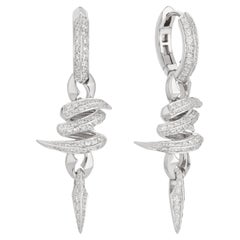 Stephen Webster Diamond earrings Thorn Embrace Knot Entwined white gold