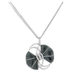 Diamant-Quarz-Damen-Anhnger-Halskette von Stephen Webster aus 18 Karat Weigold mit 1,07 Gesamtkaratgewicht