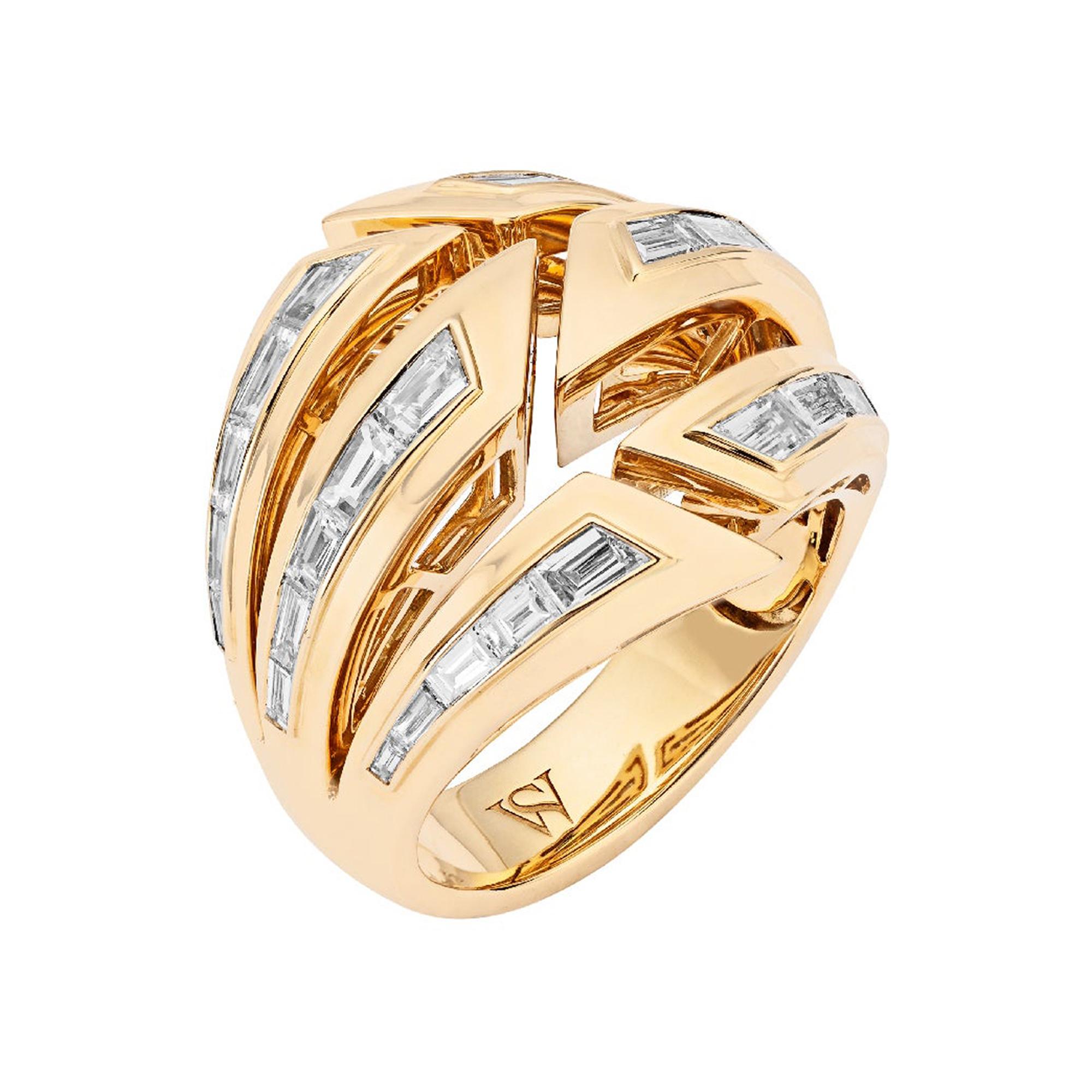 Stephen Webster Dynamite Bombé 18 Carat Yellow Gold and White Diamond Ring