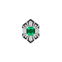 Stephen Webster Dynamite Couture Emerald and White Diamond Cocktail Ring