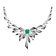 Stephen Webster Dynamite Damage is Already Done Diamond and Emerald Necklace