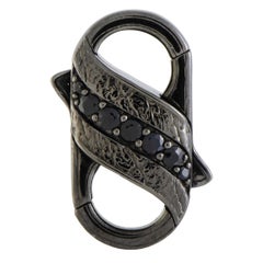 Stephen Webster England Made Me Silver and Black Rhodium 1-Row Black Sapphire