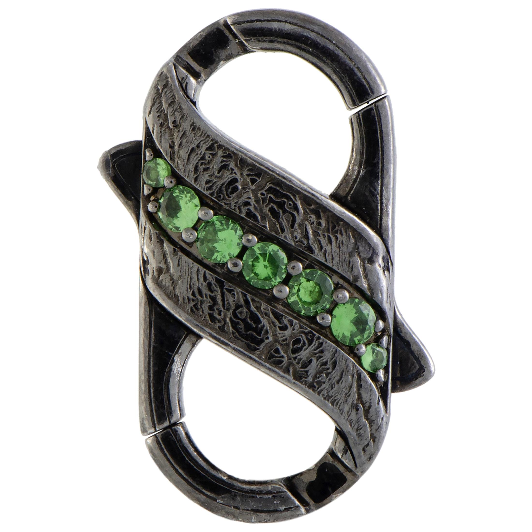 Stephen Webster England Made Me Silver and Black Rhodium Tsavorite and Black