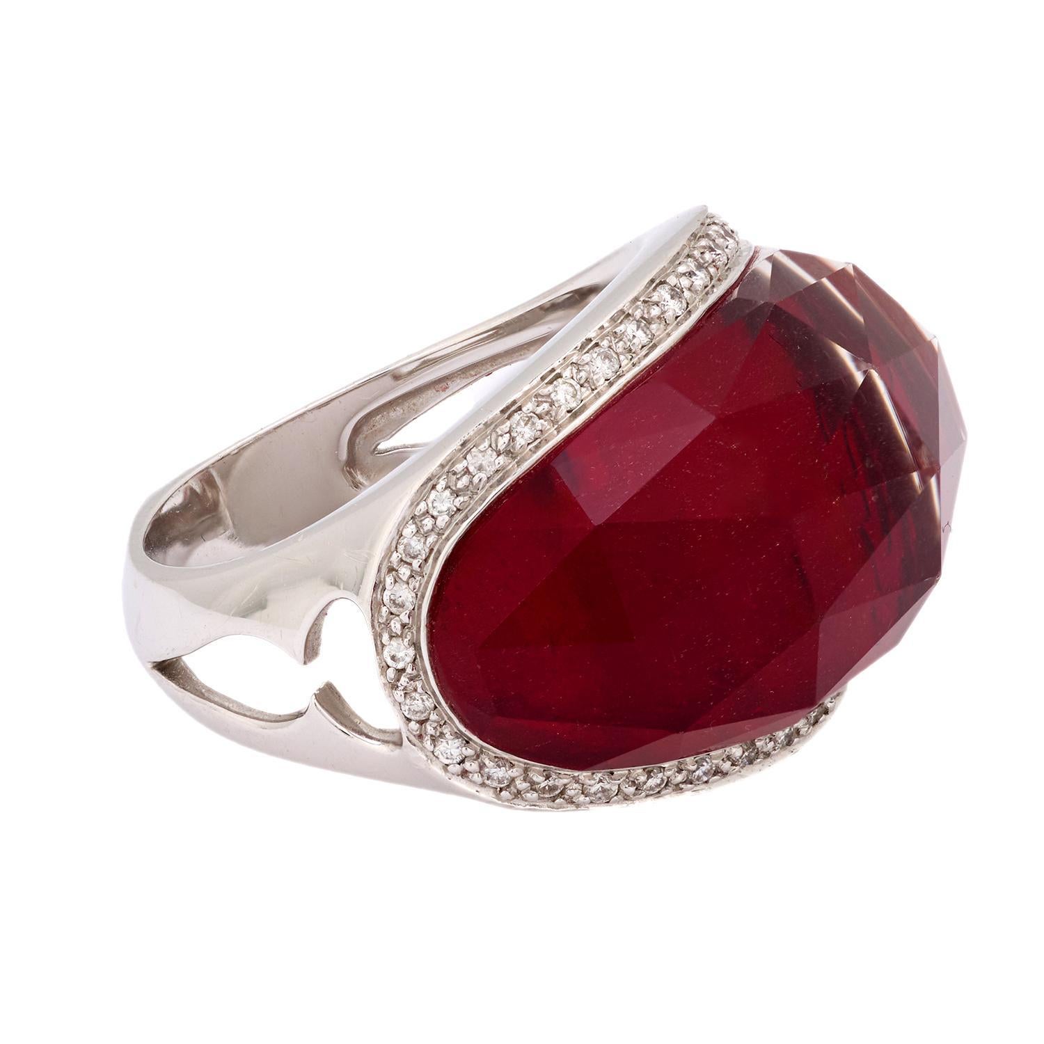STEPHEN WEBSTER Anillo de Diamantes, Granate y Cuarzo Cristalino de 18k Moderno en venta