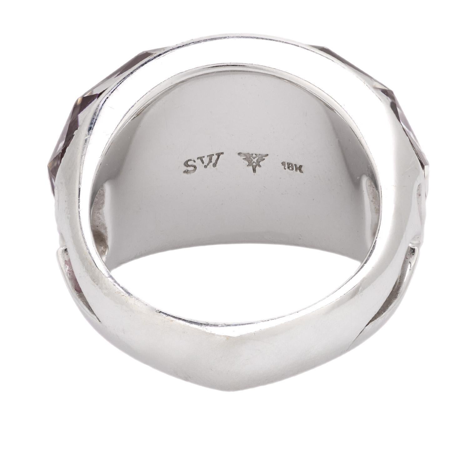 STEPHEN WEBSTER Anillo de Diamantes, Granate y Cuarzo Cristalino de 18k Corte brillante en venta