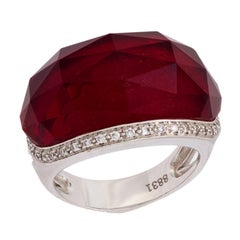 STEPHEN WEBSTER Bague Haze Estate 18k en cristal, grenat et quartz