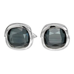 Stephen Webster Faceted Hematite Crystal Haze White Gold Cufflinks