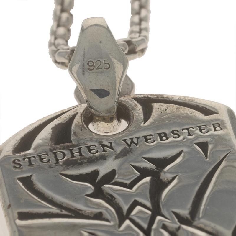 Stephen Webster Fighter Dog Tag Men's Pendant Necklace 20 1/2