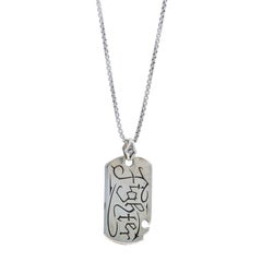 Stephen Webster Fighter Dog Tag Men's Pendant Necklace 20 1/2" - Sterling 925