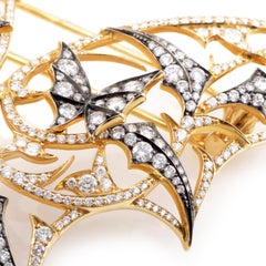 Stephen Webster Fly by Night 18 Karat Yellow Gold Diamond Batmoth Brooch