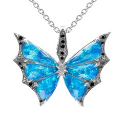 Stephen Webster Fly by Night Black Opalescent Crystal Haze and Diamond Pendant