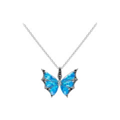 Stephen Webster Fly by Night Black Opalescent Crystal Haze and Diamond Pendant