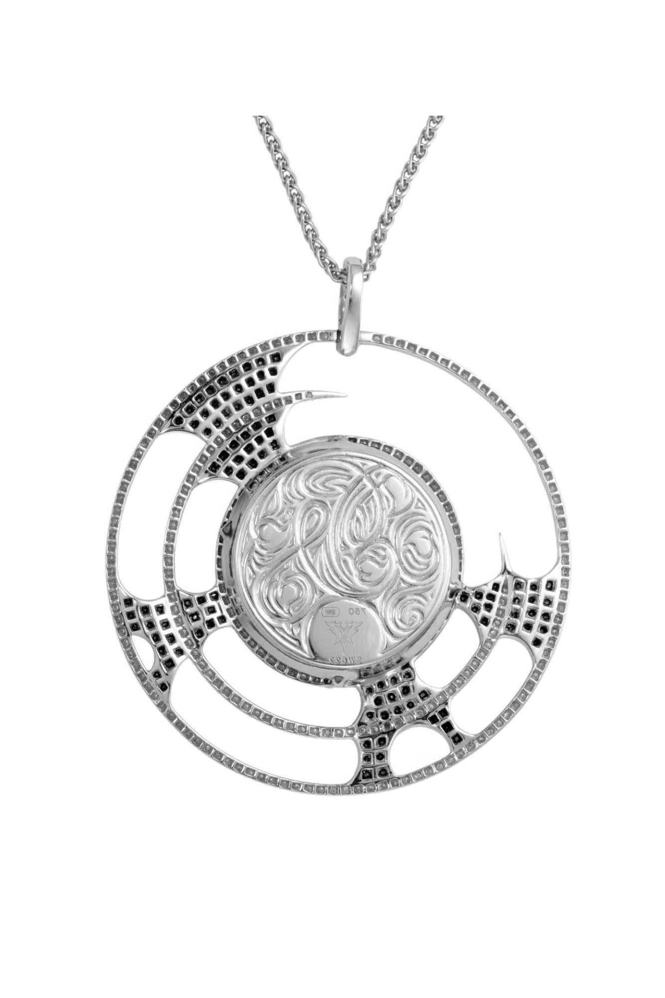 Weißgold-Diamanten von Stephen Webster Flybynigh mit weißen und schwarzen Diamanten  Anhänger (Moderne) im Angebot