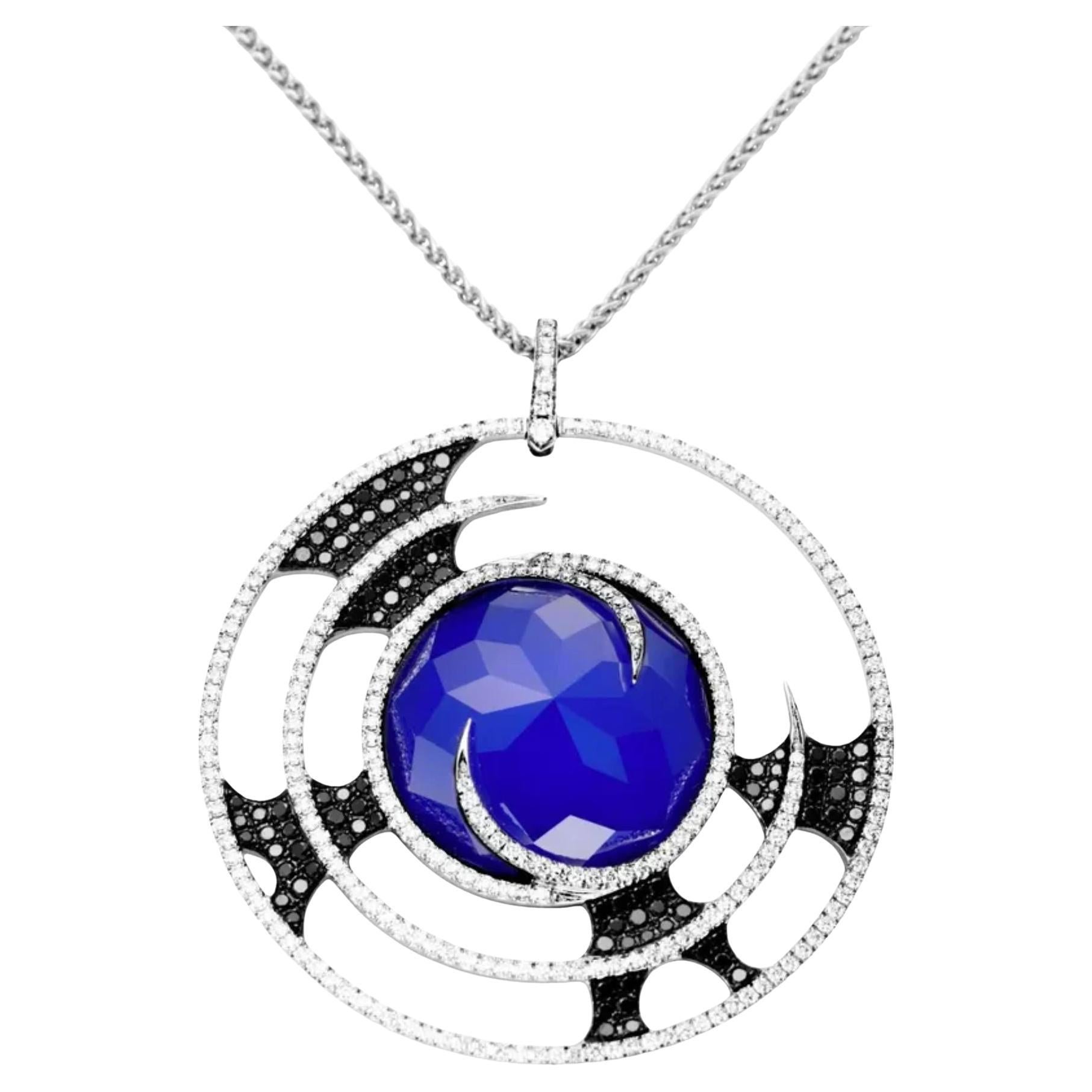 Stephen Webster Flybynigh White and Black Diamonds White Gold  Pendant