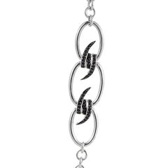 Stephen Webster Forget Me Knot Silver and Black Sapphire Necklace