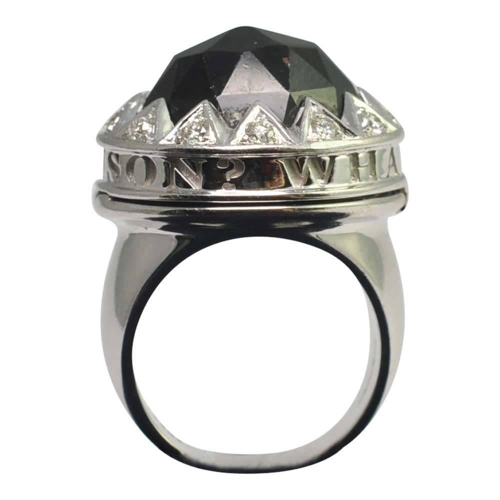 Contemporary Stephen Webster Garnet Diamond Poison Ring