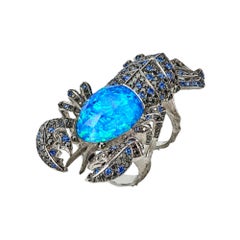 Stephen Webster Jewels: Verne Lobster Crystal Haze Langer Finger 18 Karat Goldring