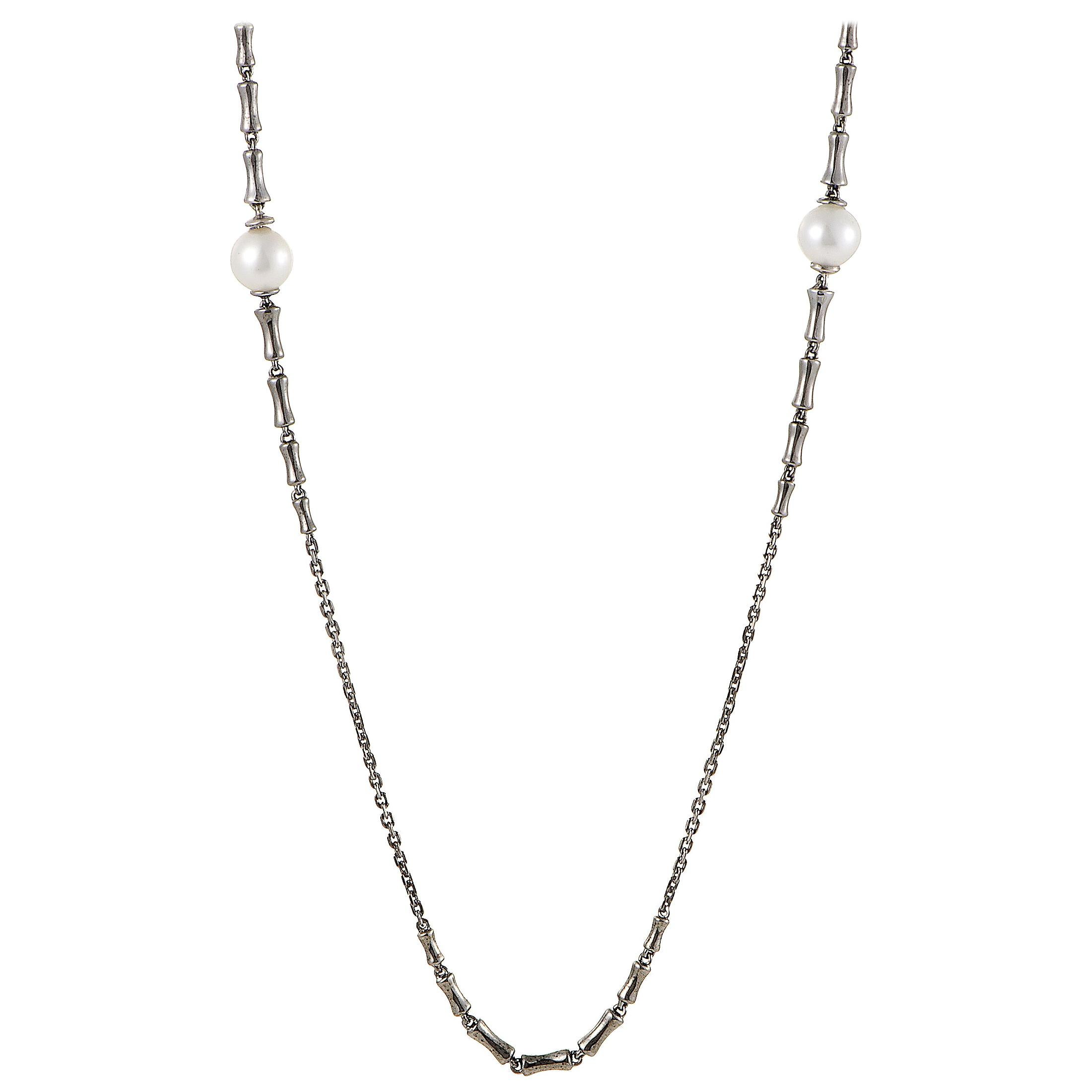 Stephen Webster Jewels Verne Womens Silver Pearl Necklace