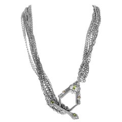 Stephen Webster Jewels Verne Women's Sterling Silver and Peridot Toggle Necklace