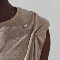 Stephen Webster Jitterbug Horse Fly 18 Carat Gold and White Diamond Lapel Pin