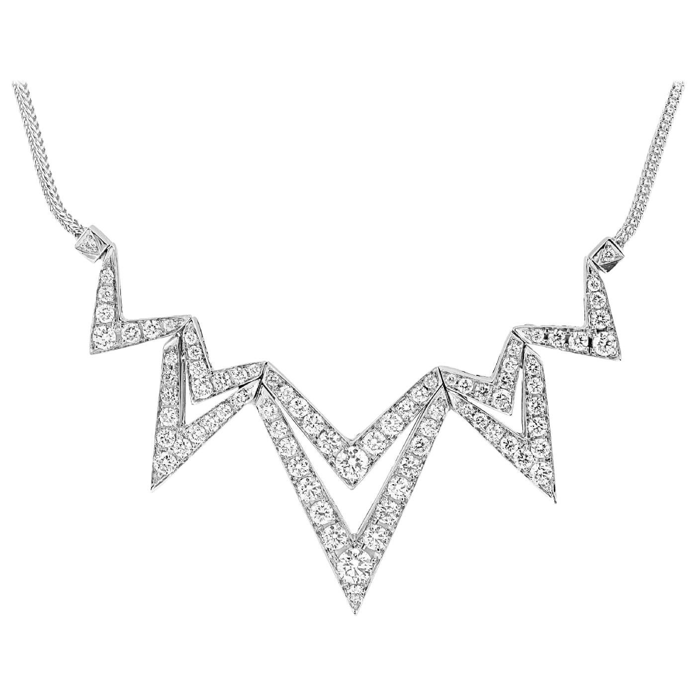 Stephen Webster Lady Stardust 18 Carat White Gold and White Diamonds Necklace
