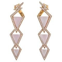 Stephen Webster Lady Stardust - Orecchini in oro 18 carati, diamanti e quarzo SW03-011326