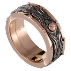 Stephen Webster London Calling Men's Rose Gold Plated Silver Spinner Band Ring