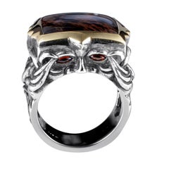 Stephen Webster London Calling Silver & Yellow Gold Spiderman Jasper and Garnet