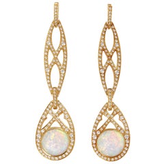 Stephen Webster Love Haze 18 Carat Yellow Gold Diamond and Quartz Drop Earring