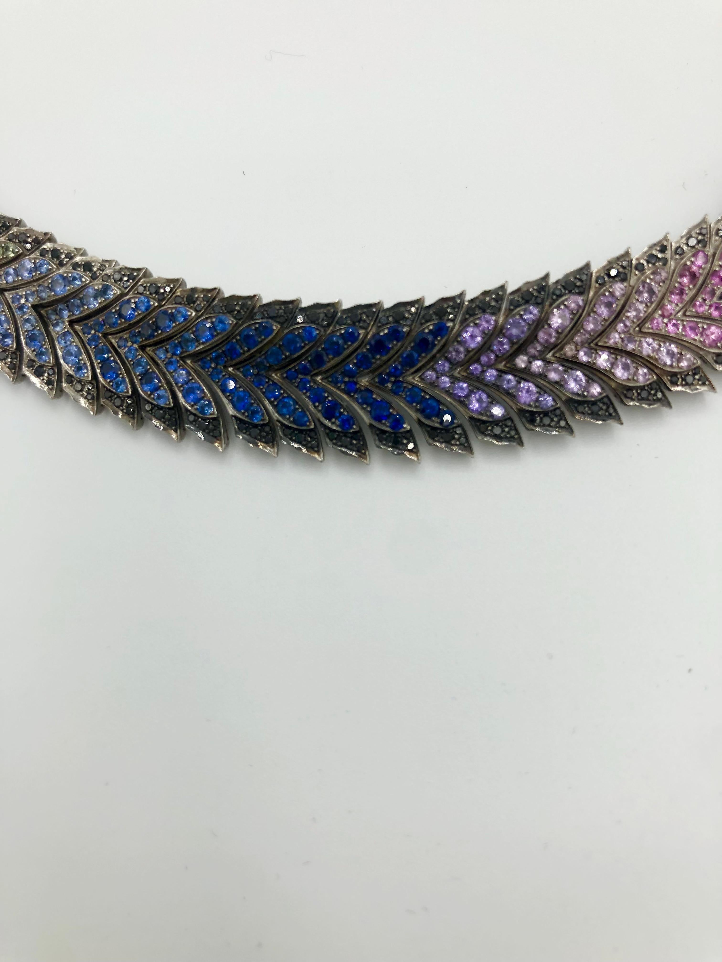 Stephen Webster Magnipheasant Multi Collar Necklace  In Excellent Condition For Sale In West Palm Beach, FL