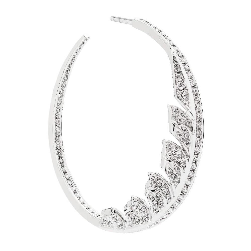 Magnipheasant Pave Hoop Earrings set in 18ct white gold fully set with white Diamond pave 1.60ct on the feather spine and inside the hoop.

Please enquire for your exclusive price if your delivery country is outside of the United Kingdom.

Built on