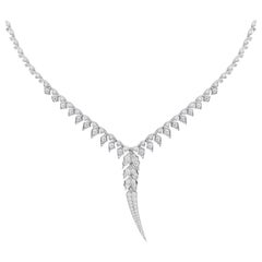 Stephen Webster Magnipheasant White Gold and White Diamond Pavé Long Necklace