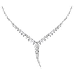 Stephen Webster Magnipheasant White Gold and White Diamond Pavé Long Necklace