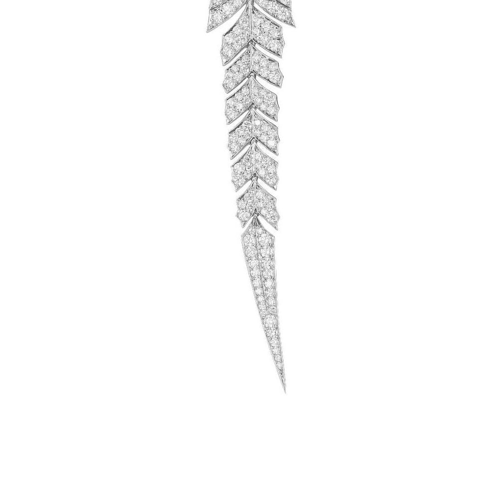 Round Cut Stephen Webster Magnipheasant White Gold and White Diamond Pavé Pendant For Sale